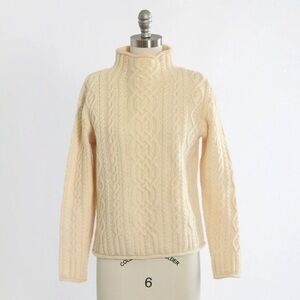 Aran Mor Irish fisherman merino wool sweater Sz. M